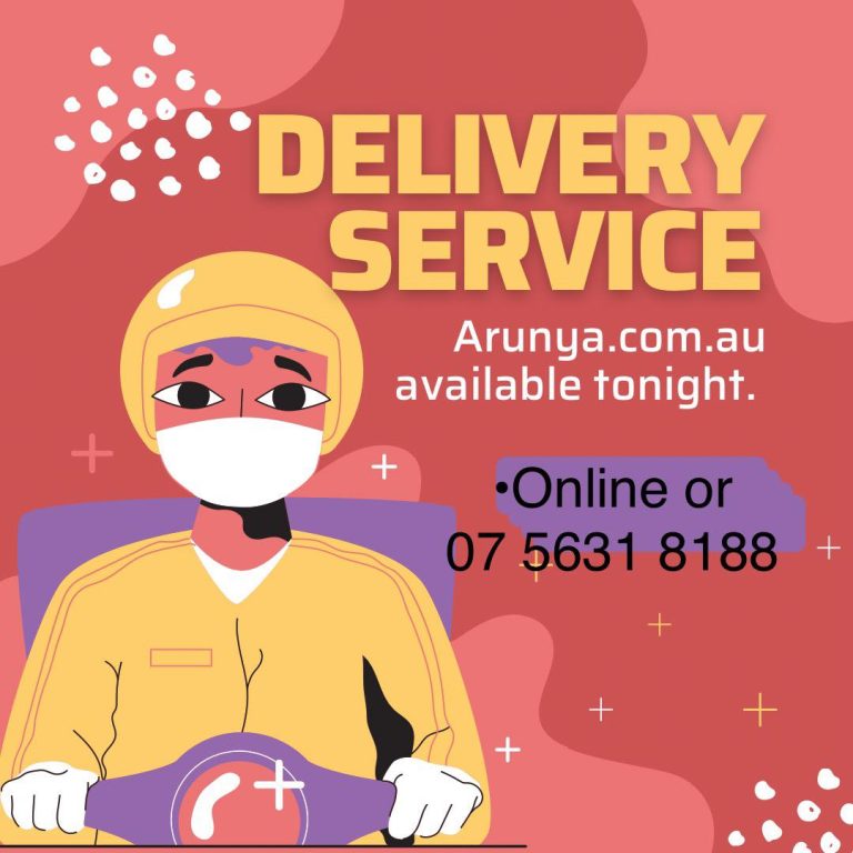 Wednesday 20/7
  Delivery is available tonight.
  online- arunya.com.au
  07- 56…